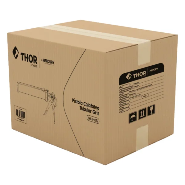 Caja de la pistola de calafateo tubular gris, marca Thor, ref. THHM032 Caja de la pistola de calafateo tubular gris, marca Thor, ref. THHM032