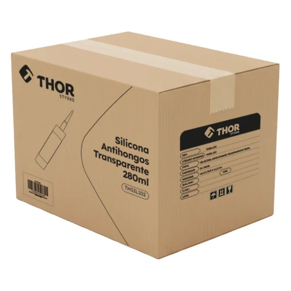 Caja de la silicona transparente antihongos de 280 ml, marca Thor, ref. THSIL102