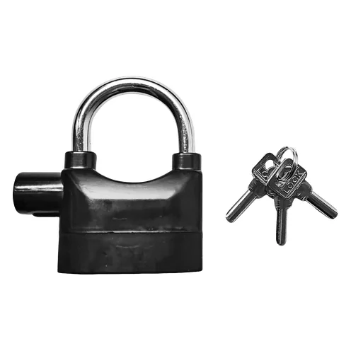 Candado con alarma #70 de arco corto Thor, cuerpo negro (foto 2), ref. THCAN701