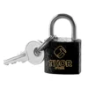 Candado de hierro negro mate de 25 mm Thor con dos llaves, ref. THCAN501