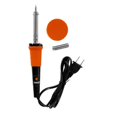 Cautín tipo lápiz de 60 W con mango naranja y cable, marca Thor, ref. THHM024 Cautín tipo lápiz de 60 W con mango naranja y cable, marca Thor, ref. THHM024