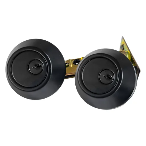 Cerradura auxiliar de seguridad llave/llave negro mate, vista de las dos caras, marca Thor, ref. THCHA112 Cerradura auxiliar de seguridad llave/llave negro mate, vista de las dos caras, marca Thor, ref. THCHA112