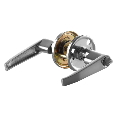 Cerradura de alcoba con manija satín y cilindro en bronce Thor · THCHA110