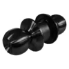 Cerradura de baño cilíndrica con pomos negro mate, marca Thor (foto 2), ref. THCHA114