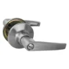 Cerradura de baño con manija satín y cilindro en bronce, marca Thor, ref. THCHA115
