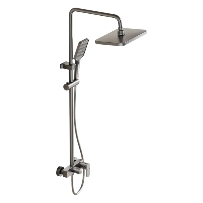 Columna de ducha Tormes en aluminio gris Valqua High VQAHDC001