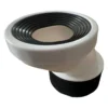 Conector de goma excéntrico para inodoro Valqua VQACN001, cuerpo blanco y sello negro Conector de goma excéntrico para inodoro Valqua VQACN001, cuerpo blanco y sello negro