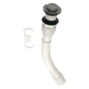 Conjunto desagüe push sin rebose, cabeza pequeña en cromo y sifón flexible blanco Valqua VQAD003 Conjunto desagüe push sin rebose, cabeza pequeña en cromo y sifón flexible blanco Valqua VQAD003