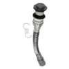 Conjunto desagüe push sin rebose, cabeza pequeña en cromo y sifón flexible cromado Valqua VQAD005 Conjunto desagüe push sin rebose, cabeza pequeña en cromo y sifón flexible cromado Valqua VQAD005