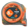 Flexómetro transparente con etiqueta naranja de 8 m x 25 mm, marca Thor, ref. THMED104 Flexómetro transparente con etiqueta naranja de 8 m x 25 mm, marca Thor, ref. THMED104