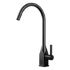 Grifería de agua fría de mesón para lavaplatos Solid Oredon aluminio negro Valqua High VQAHLPF005