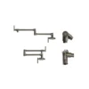 Grifería de pared para lavaplatos Sovrano Tessuto SVR1053 en gris concreto, extendida y plegada Grifería de pared para lavaplatos Sovrano Tessuto SVR1053 en gris concreto, extendida y plegada