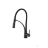Grifería monocontrol con rociador para lavaplatos Sovrano Cigno SVR1050 en negro mate, con cuello flexible Grifería monocontrol con rociador para lavaplatos Sovrano Cigno SVR1050 en negro mate, con cuello flexible