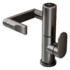 Grifería monocontrol para lavamanos medio Solid Tech aluminio gris Valqua High VQAHLVM009
