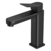 Grifería monocontrol para lavamanos Moldava aluminio negro Valqua High VQAHLVM004
