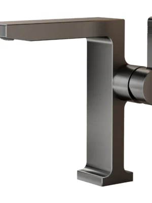 Grifería monocontrol para lavamanos Vístula aluminio gris Valqua High VQAHLVM007