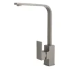 Grifería monocontrol para lavaplatos Siret cuello recto gris Valqua High VQAHLPM026