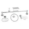 Juego de 6 accesorios de baño Axis en acero inoxidable cromo Valqua High VQAHAC003 Juego de 6 accesorios de baño Axis en acero inoxidable cromo Valqua High VQAHAC003