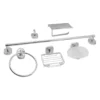 Juego de 6 accesorios de baño Elan en acero inoxidable cromo Valqua High VQAHAC005 Juego de 6 accesorios de baño Elan en acero inoxidable cromo Valqua High VQAHAC005