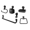 Juego de 6 accesorios de baño Modus en ABS negro mate con ventosas Valqua VQAA003 Juego de 6 accesorios de baño Modus en ABS negro mate con ventosas Valqua VQAA003