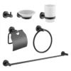 Juego de accesorios de baño Sovrano Singolo SVR1086 x 6 piezas en negro mate