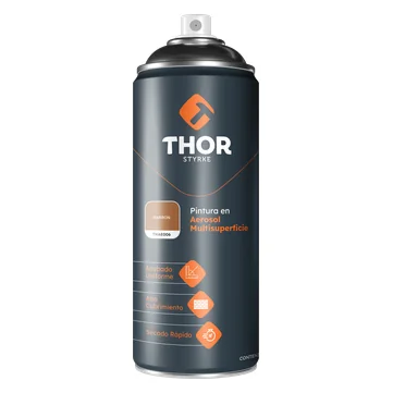 Lata de aerosol marrón de 400 ml marca Thor (foto 2), ref. THAE006