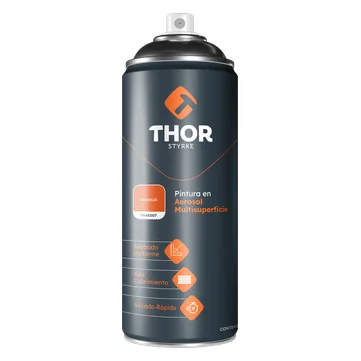 Lata de aerosol naranja de 400 ml marca Thor (foto 2), ref. THAE007