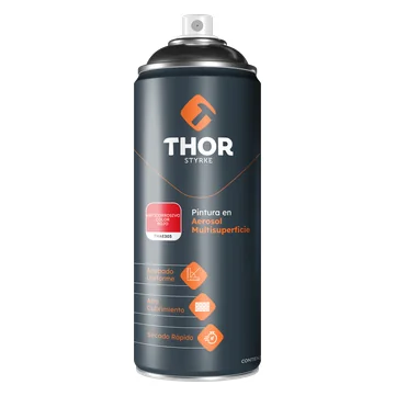 Lata de pintura en aerosol anticorrosivo color rojo, marca Thor, ref. THAE303