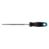 Lima redonda bastarda de 8" x 5/16" con mango negro y turquesa, Knox, ref. KHTDE301