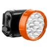 Linterna LED tipo minero naranja y negra de 15 LED, marca Thor, ref. THILU004