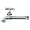 Llave de jardín con extensión metálica cromo de ½ pulgada Valqua VQAJ001 Llave de jardín con extensión metálica cromo de ½ pulgada Valqua VQAJ001