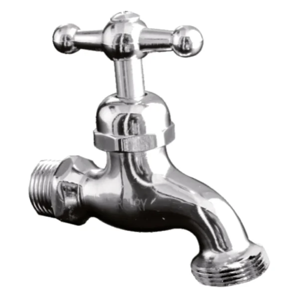 Llave de jardín corta pesada cromo ½" Valqua VQAJ003 Llave de jardín corta pesada cromo ½" Valqua VQAJ003