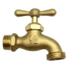 Llave de jardín corta pesada de latón satinado de ½ pulgada Valqua VQAJ004 Llave de jardín corta pesada de latón satinado de ½ pulgada Valqua VQAJ004
