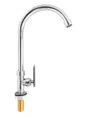 Llave de lavaplatos agua fría de mesón cromo Valqua VQALF001 Llave de lavaplatos agua fría de mesón cromo Valqua VQALF001