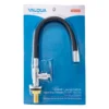 Llave de lavaplatos de mesón cuello flexible en goma Valqua VQALF003 en su blíster transparente