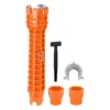 Llave multiusos naranja con barra en T, dos dados y pieza gris en herradura, marca Thor, ref. THHM100 Llave multiusos naranja con barra en T, dos dados y pieza gris en herradura, marca Thor, ref. THHM100