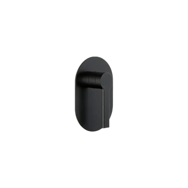 Mezclador de ducha monocontrol de pared Sovrano Arno SVR1207 en negro mate, escudo ovalado Mezclador de ducha monocontrol de pared Sovrano Arno SVR1207 en negro mate, escudo ovalado