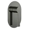 Mezclador de ducha monocontrol de pared Sovrano Arno SVR1208 en gris concreto, escudo ovalado