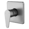 Mezclador de ducha monocontrol Sovrano Posto SVR1127 en níquel texturizado, escudo cuadrado de pared Mezclador de ducha monocontrol Sovrano Posto SVR1127 en níquel texturizado, escudo cuadrado de pared