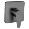 Mezclador de ducha monocontrol Sovrano Posto SVR1128 en gris concreto, escudo cuadrado de pared Mezclador de ducha monocontrol Sovrano Posto SVR1128 en gris concreto, escudo cuadrado de pared