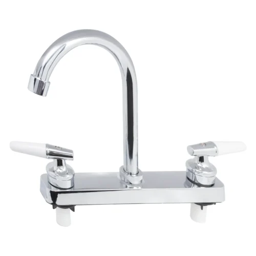 Mezclador de lavaplatos 8" con cuello en arco cromo Valqua VQALC001