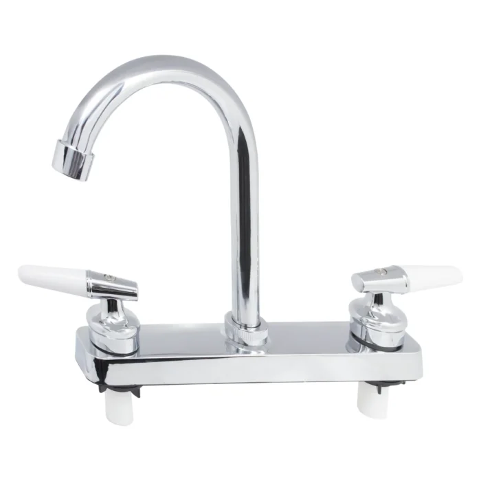 Mezclador de lavaplatos 8" con cuello en arco cromo Valqua VQALC001