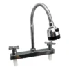Mezclador de lavaplatos 8" con cuello flexible y manijas en cruz cromo Valqua VQALC004 Mezclador de lavaplatos 8" con cuello flexible y manijas en cruz cromo Valqua VQALC004