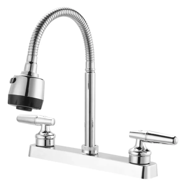 Mezclador de lavaplatos 8" cuello flexible cromo Valqua VQALC003 Mezclador de lavaplatos 8" cuello flexible cromo Valqua VQALC003