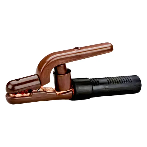 Pinza porta electrodo de 300 A con cuerpo color cobre y mango negro, marca Thor, ref. THHM016