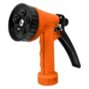 Pistola plástica de riego naranja de 5 funciones con cabezal negro, marca Thor, ref. THJA005 Pistola plástica de riego naranja de 5 funciones con cabezal negro, marca Thor, ref. THJA005