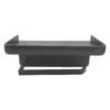 Portarrollo de papel con base para celular en acero inoxidable gris mate Valqua High VQAHSP001
