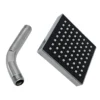 Regadera cuadrada de 10 × 10 cm con brazo corto, plástica cromo, Valqua VQAR025