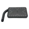 Regadera rectangular de 11 × 17 cm plástica con brazo de 22 cm negro mate Valqua High VQAHR017 Regadera rectangular de 11 × 17 cm plástica con brazo de 22 cm negro mate Valqua High VQAHR017