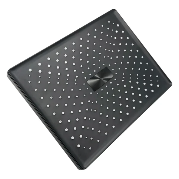 Regadera rectangular de 18 × 24 cm plástica negro mate Valqua High VQAHR019 Regadera rectangular de 18 × 24 cm plástica negro mate Valqua High VQAHR019